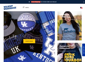 How wildcatwearhouse.com looks like on a tablet such as an iPad.