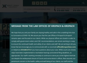 How williamkropach.com looks like on a tablet such as an iPad.