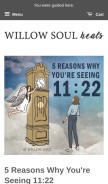 How willowsoul.com looks like on a mobile device such as an iPhone.