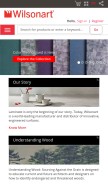 How wilsonart.com looks like on a mobile device such as an iPhone.