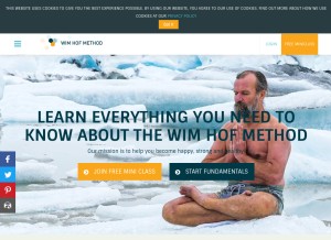 How wimhofmethod.com looks like on a tablet such as an iPad.
