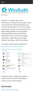 How winauth.com looks like on a mobile device such as an iPhone.