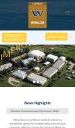 How windsor.edu looks like on a mobile device such as an iPhone.