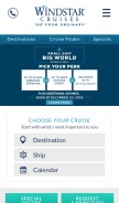 How windstarcruises.com looks like on a mobile device such as an iPhone.