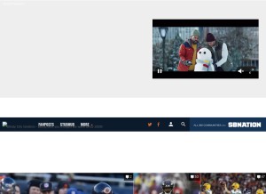 How windycitygridiron.com looks like on a tablet such as an iPad.