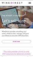 How winedirect.com looks like on a mobile device such as an iPhone.