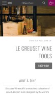 How winestuff.com looks like on a mobile device such as an iPhone.