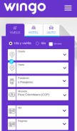 How wingo.com looks like on a mobile device such as an iPhone.