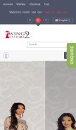 How wings2fashion.com looks like on a mobile device such as an iPhone.