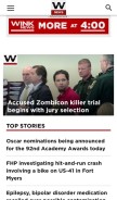 How winknews.com looks like on a mobile device such as an iPhone.
