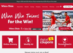 How winndixie.com looks like on a tablet such as an iPad.