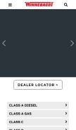 How winnebagoind.com looks like on a mobile device such as an iPhone.