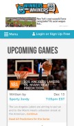 How winnersandwhiners.com looks like on a mobile device such as an iPhone.
