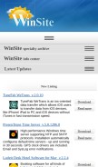 How winsite.com looks like on a mobile device such as an iPhone.