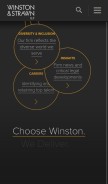 How winston.com looks like on a mobile device such as an iPhone.