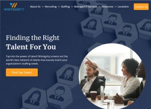 How wintegrity.com looks like on a tablet such as an iPad.