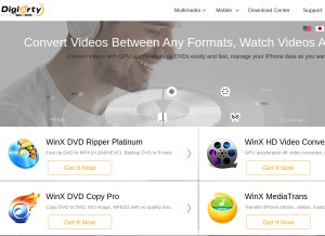 How winxdvd.com looks like on a tablet such as an iPad.
