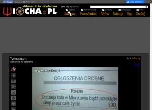 How wiocha.pl looks like on a tablet such as an iPad.