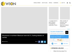 How wionews.com looks like on a tablet such as an iPad.
