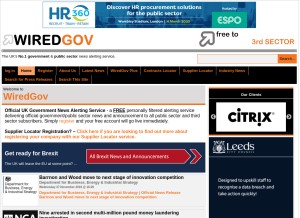 How wired-gov.net looks like on a tablet such as an iPad.