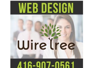 How wiretree.ca looks like on a tablet such as an iPad.