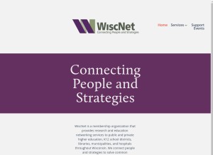 How wiscnet.net looks like on a tablet such as an iPad.