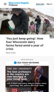 How wisconsinrapidstribune.com looks like on a mobile device such as an iPhone.