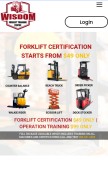 How wisdomforklifttraining.com looks like on a mobile device such as an iPhone.