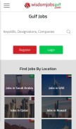 How wisdomjobsgulf.com looks like on a mobile device such as an iPhone.