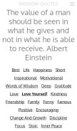 How wisdomquotes.com looks like on a mobile device such as an iPhone.