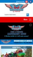How wisdomrides.com looks like on a mobile device such as an iPhone.