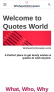 How wishesonoccasion.com looks like on a mobile device such as an iPhone.