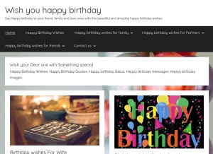 How wishyouhb.com looks like on a tablet such as an iPad.