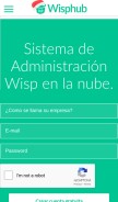 How wisphub.net looks like on a mobile device such as an iPhone.