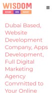 How wistech.biz looks like on a mobile device such as an iPhone.