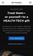 How withings.com looks like on a mobile device such as an iPhone.