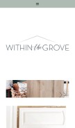 How withinthegrove.com looks like on a mobile device such as an iPhone.