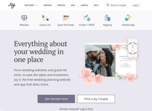 How withjoy.com looks like on a tablet such as an iPad.
