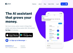 How withplum.com looks like on a tablet such as an iPad.