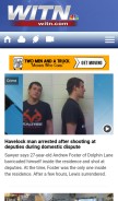 How witn.com looks like on a mobile device such as an iPhone.