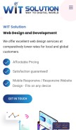 How witsolution.in looks like on a mobile device such as an iPhone.