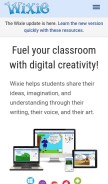 How wixie.com looks like on a mobile device such as an iPhone.