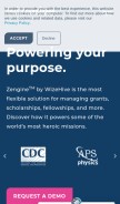 How wizehive.com looks like on a mobile device such as an iPhone.