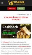 How wjcasinobr.com looks like on a mobile device such as an iPhone.