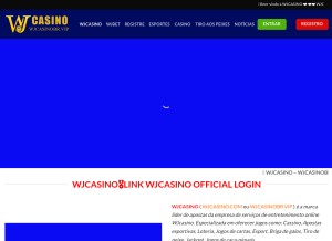 How wjcasinobr.vip looks like on a tablet such as an iPad.