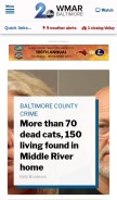 How wmar2news.com looks like on a mobile device such as an iPhone.
