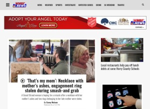 How wmbfnews.com looks like on a tablet such as an iPad.