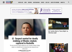 How wmcactionnews5.com looks like on a tablet such as an iPad.