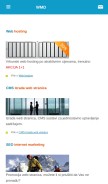 How wmd.hr looks like on a mobile device such as an iPhone.