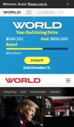 How wng.org looks like on a mobile device such as an iPhone.